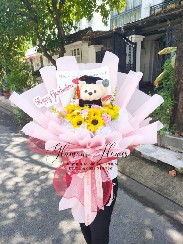 bó hoa hướng dương chúc mừng tốt nghiệp