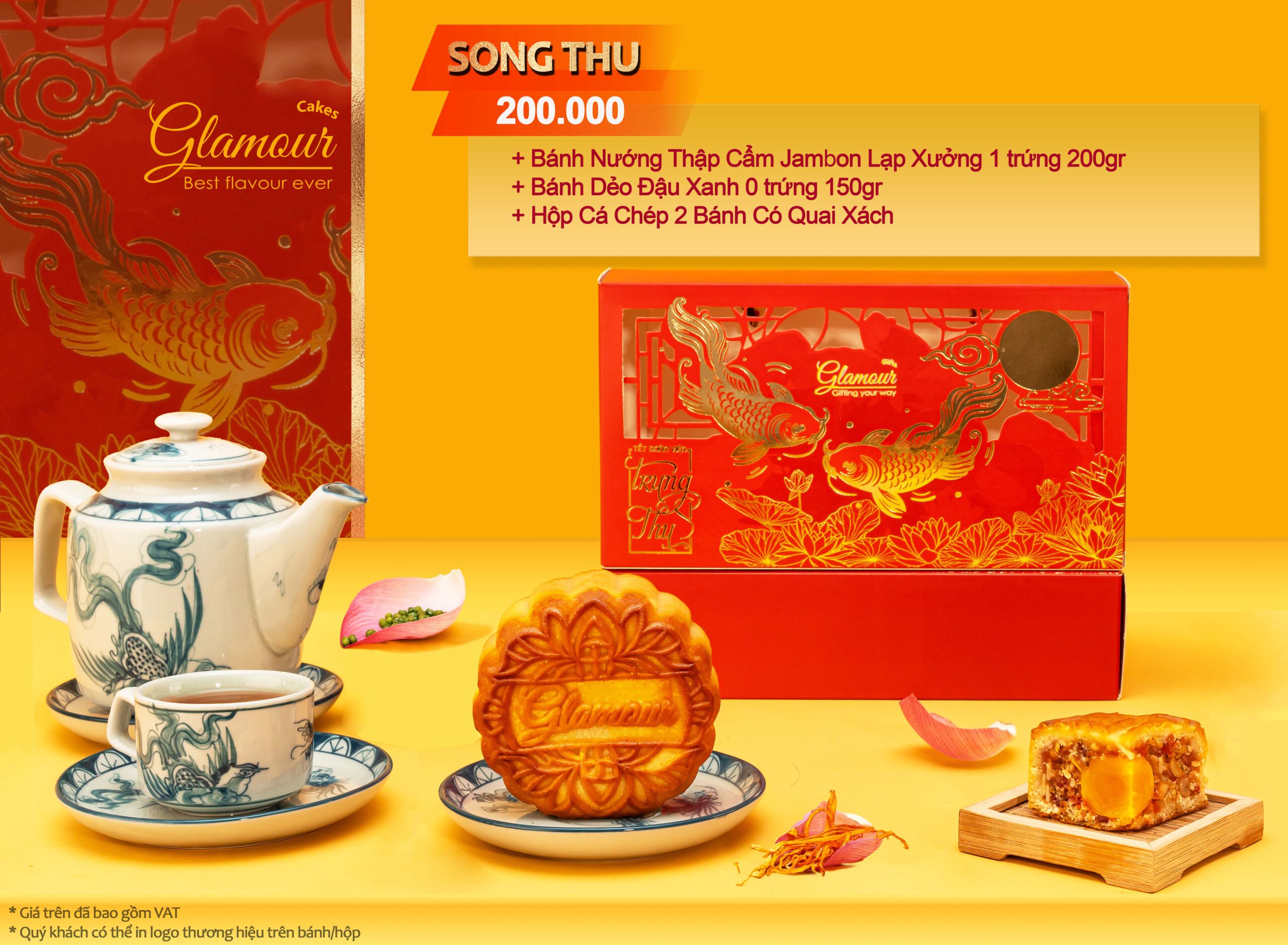 Set Bánh Trung Thu Song Thu (GM2502) - Quà Tặng Doanh Nghiệp Cao Cấp 2 set bánh trung thu Song Thu