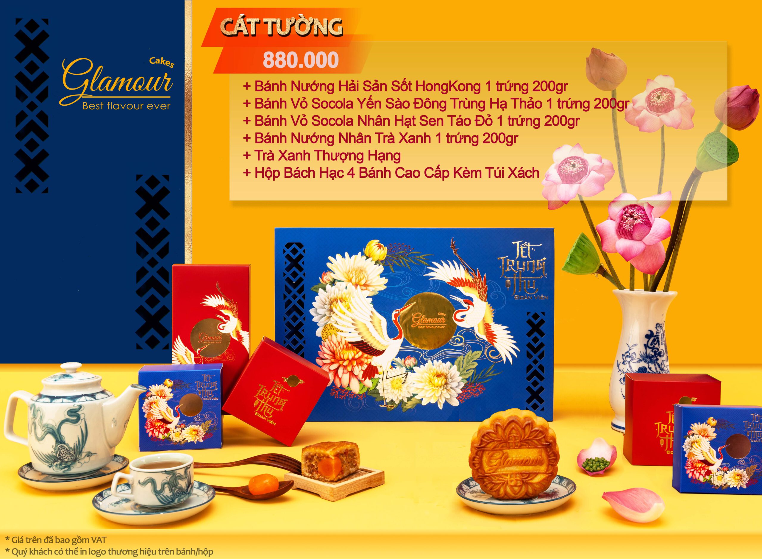 Set Bánh Trung Thu Cát Tường (GM2507) - Ưu Đãi Cực Hấp Dẫn Cho Doanh Nghiệp 2 Set Bánh Trung Thu Cát Tường