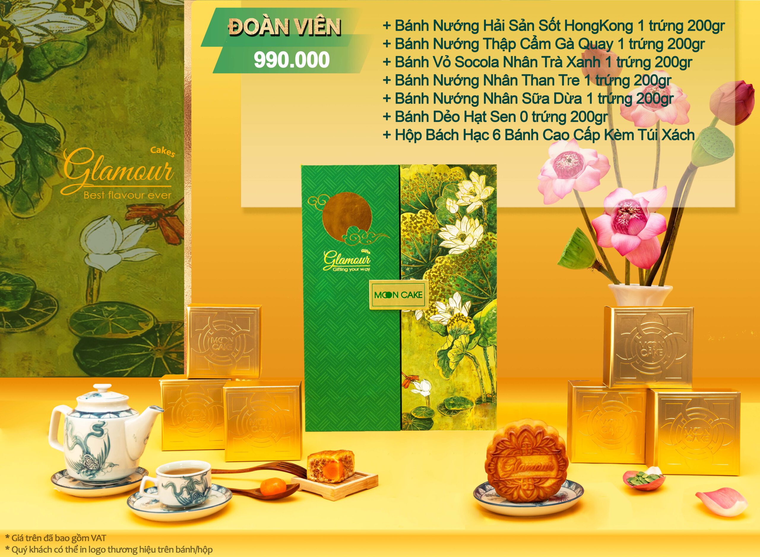 Set Bánh Trung Thu Đoàn Viên (GM2508) - Quà Tặng Sang Trọng, Thiết Kế Tinh Tế 2 Set Bánh Trung Thu Đoàn Viên