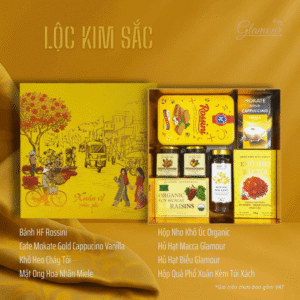 Hộp Quà Tết Lộc Kim Sắc - Kim Tài Hội Tụ, Phúc Lộc Lan Toả
