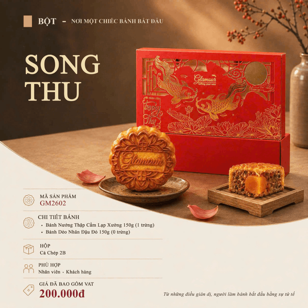 Set Bánh Trung Thu Song Thu – Quà Tết Doanh Nghiệp Tinh Tế 2 bánh trung thu Song Thu